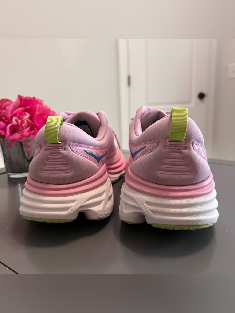 HOKA One One Pink Bondi 8 Running Sneakers - Picture 10 of 11